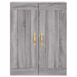 vidaXL Highboard Sideboard Storage Cabinet Home Side Cabinet Engineered Wood - grey sonoma, 1 glass door 3 drawers - Additional view 5