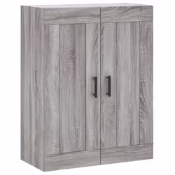 vidaXL Highboard Sideboard Tall Storage Cabinet Side Cabinet Engineered Wood - grey sonoma, 1 glass door 3 drawers - Additional view 4