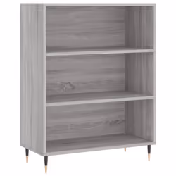 vidaXL Highboard Sideboard Storage Cabinet Home Side Cabinet Engineered Wood - grey sonoma, 3 shelves - Additional view 6