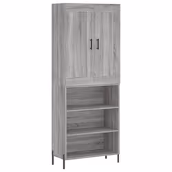 vidaXL Highboard Sideboard Cupboard Side Cabinet Grey Sonoma Engineered Wood
