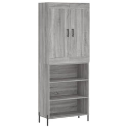 vidaXL Highboard Sideboard Cupboard Side Cabinet Grey Sonoma Engineered Wood
