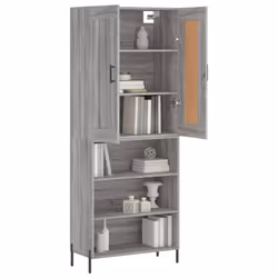 vidaXL Highboard Sideboard Cupboard Side Cabinet Grey Sonoma Engineered Wood