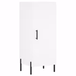 vidaXL Highboard Sideboard Tall Storage Cabinet Side Cabinet Engineered Wood - white, 1 door - Additional view 4
