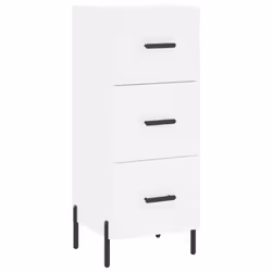 vidaXL Highboard Sideboard Tall Storage Cabinet Side Cabinet Engineered Wood - white, 3 drawers - Additional view 4