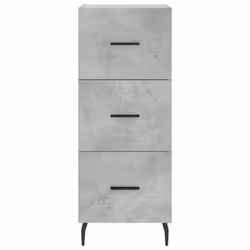 vidaXL Highboard Sideboard Tall Storage Cabinet Side Cabinet Engineered Wood - concrete grey, 3 drawers - Additional view 5