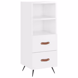 vidaXL Highboard Sideboard Storage Cabinet High Gloss White Engineered Wood - Additional view 4