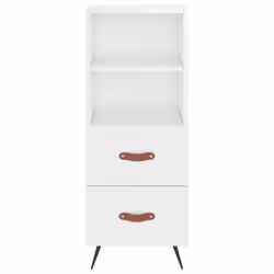 vidaXL Highboard Sideboard Storage Cabinet High Gloss White Engineered Wood - Additional view 5