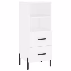 vidaXL Highboard Sideboard Storage Cabinet Side Cabinet White Engineered Wood - Additional view 4