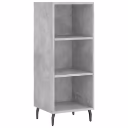vidaXL Highboard Sideboard Tall Storage Cabinet Side Cabinet Engineered Wood - concrete grey, 3 shelves - Additional view 4