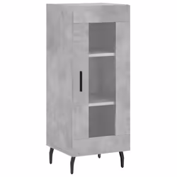 vidaXL Highboard Sideboard Tall Storage Cabinet Side Cabinet Engineered Wood - concrete grey, 1 glass door - Additional view 4