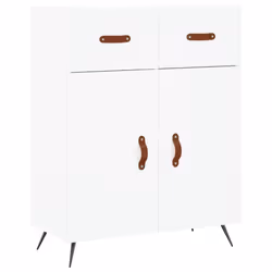 vidaXL Highboard Sideboard Storage Cabinet Cupboard Cabinet Engineered Wood - white, 2 doors 2 drawers - Additional view 6