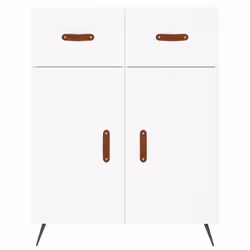 vidaXL Highboard Sideboard Storage Cabinet Cupboard Cabinet Engineered Wood - white, 2 doors 2 drawers - Additional view 7
