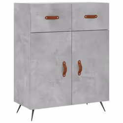 vidaXL Highboard Sideboard Storage Cabinet Cupboard Cabinet Engineered Wood - concrete grey, 2 doors 2 drawers - Additional view 6
