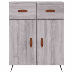 vidaXL Highboard Sideboard Storage Cabinet Cupboard Cabinet Engineered Wood - grey sonoma, 2 doors 2 drawers - Additional view 7