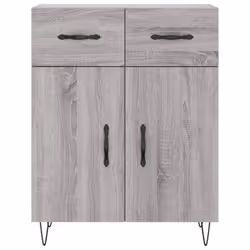 vidaXL Highboard Sideboard Cupboard Side Cabinet Grey Sonoma Engineered Wood - grey sonoma, 2 doors 2 drawers - Additional view 7