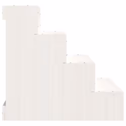 vidaXL Solid Wood Pine Pet Stair Wooden Pet Ladder Dog Stair Multi Colours - White, 40 x 49 x 47 cm - Additional view 4