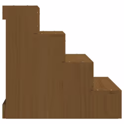 vidaXL Solid Wood Pine Pet Stair Wooden Pet Ladder Dog Stair Multi Colours - Honey brown, 40 x 49 x 47 cm - Additional view 4