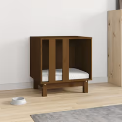 vidaXL Solid Wood Pine Dog House Dog Cage Pet House Cabin Multi Colours/Sizes - Honey brown, 50 x 40 x 52 cm - Additional view 2
