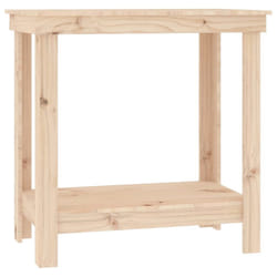 vidaXL Solid Wood Pine Work Bench Working Storage Table Multi Colours/Sizes - brown, 80 x 50 x 80 cm