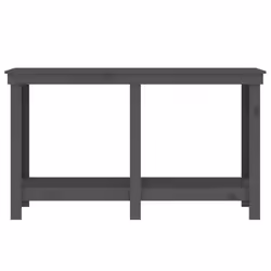 vidaXL Solid Wood Pine Work Bench Working Storage Table Multi Colours/Sizes - grey, 140 x 50 x 80 cm - Additional view 4