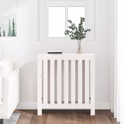 vidaXL Radiator Cover Wooden Heating Cover Radiator Cabinet Solid Wood Pine - white, 79.5 x 19 x 84 cm