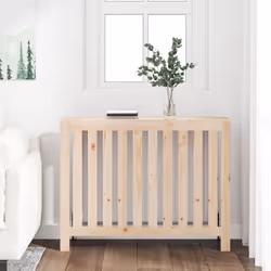 vidaXL Radiator Cover Wooden Heating Cover Radiator Cabinet Solid Wood Pine - brown, 108.5 x 19 x 84 cm