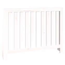 vidaXL Radiator Cover Wooden Heating Cover Radiator Cabinet Solid Wood Pine - white, 108.5 x 19 x 84 cm
