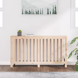 vidaXL Radiator Cover Wooden Heating Cover Radiator Cabinet Solid Wood Pine - brown, 153 x 19 x 84 cm