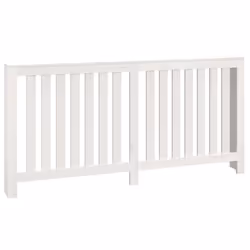 vidaXL Radiator Cover Wooden Heating Cover Radiator Cabinet Solid Wood Pine - white, 169 x 19 x 84 cm
