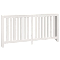 vidaXL Radiator Cover Wooden Heating Cover Radiator Cabinet Solid Wood Pine - white, 169 x 19 x 84 cm
