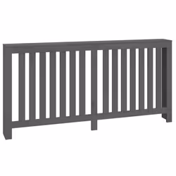 vidaXL Radiator Cover Wooden Heating Cover Radiator Cabinet Solid Wood Pine - grey, 169 x 19 x 84 cm