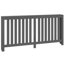 vidaXL Radiator Cover Wooden Heating Cover Radiator Cabinet Solid Wood Pine - grey, 169 x 19 x 84 cm