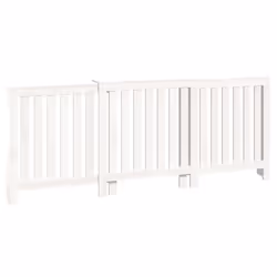 vidaXL Radiator Cover Wooden Heating Cover Radiator Cabinet Solid Wood Pine - white, 210 x 21 x 85 cm