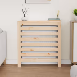 vidaXL Solid Wood Pine Radiator Cover Radiator Cabinet Multi Colours/Sizes - Brown, 79.5 x 19 x 84 cm - Additional view 2