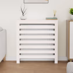 vidaXL Solid Wood Pine Radiator Cover Radiator Cabinet Multi Colours/Sizes - White, 79.5 x 19 x 84 cm