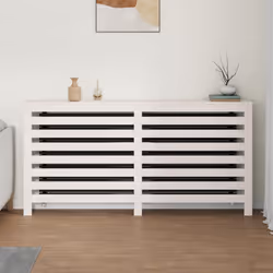 vidaXL Solid Wood Pine Radiator Cover Radiator Cabinet Multi Colours/Sizes - White, 169 x 19 x 84 cm