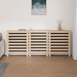 vidaXL Solid Wood Pine Radiator Cover Radiator Cabinet Multi Colours/Sizes - Brown, 210 x 21 x 85 cm - Additional view 2