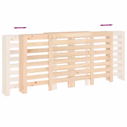 vidaXL Solid Wood Pine Radiator Cover Radiator Cabinet Multi Colours/Sizes - Brown, 210 x 21 x 85 cm - Additional view 7
