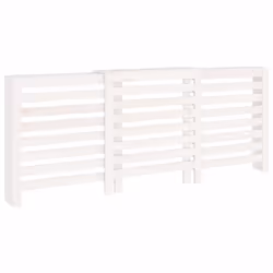 vidaXL Solid Wood Pine Radiator Cover Radiator Cabinet Multi Colours/Sizes - White, 210 x 21 x 85 cm