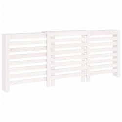 vidaXL Solid Wood Pine Radiator Cover Radiator Cabinet Multi Colours/Sizes - White, 210 x 21 x 85 cm