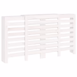 vidaXL Solid Wood Pine Radiator Cover Radiator Cabinet Multi Colours/Sizes - White, 210 x 21 x 85 cm - Additional view 6