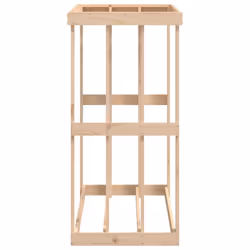vidaXL Outdoor Log Holder Honey Brown Wooden Firewood Stand Solid Wood Pine - Brown, 108 x 52 x 106 cm - Additional view 6