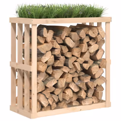 vidaXL Outdoor Log Holder Honey Brown Wooden Firewood Stand Solid Wood Pine - Brown, 108 x 52 x 106 cm - Additional view 8