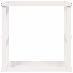 vidaXL Outdoor Log Holder Honey Brown Wooden Firewood Stand Solid Wood Pine - White, 108 x 52 x 106 cm - Additional view 5