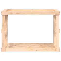 vidaXL Outdoor Log Holder Honey Brown Wooden Firewood Stand Solid Wood Pine - Brown, 108 x 52 x 74 cm - Additional view 4