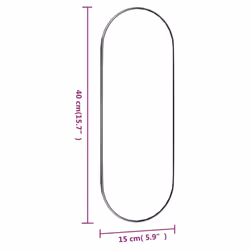 vidaXL Mirror Dressing Room Make up Vanity Mirror Bedroom Wall Mirror Glass - 15 x 40 cm - Additional view 3