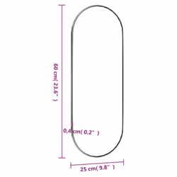 vidaXL Mirror Dressing Room Make up Vanity Mirror Bedroom Wall Mirror Glass - 25 x 60 cm - Additional view 5