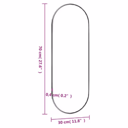 vidaXL Mirror Dressing Room Make up Vanity Mirror Bedroom Wall Mirror Glass - 30 x 70 cm - Additional view 5