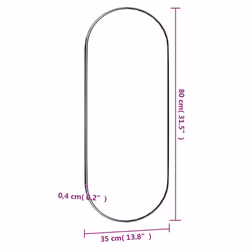 vidaXL Mirror Dressing Room Make up Vanity Mirror Bedroom Wall Mirror Glass - 35 x 80 cm - Additional view 3