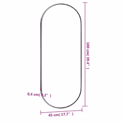 vidaXL Mirror Dressing Room Make up Vanity Mirror Bedroom Wall Mirror Glass - 45 x 100 cm - Additional view 3